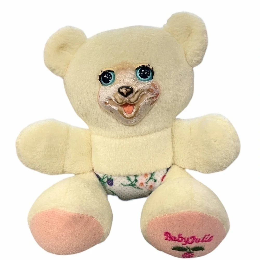 Fisher Price Briarberry Bear Baby Julie Plush Vintage Stuffed Animal Yellow 1999